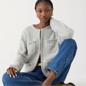 J. Crew Odette sweater lady jacket with jewel buttons